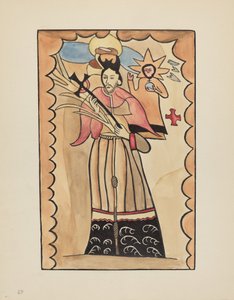 Tafel 40: St. Johannes Nepomuk: Aus dem Portfolio "Spanische Kolonialdesigns von New Mexico" von American 20th Century
