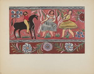 Tafel 42: Bemaltes Truhendesign: Aus dem Portfolio "Spanische Kolonialdesigns von New Mexico"
