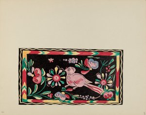 Tafel 44: Bemalte Truhendesigns: Aus dem Portfolio "Spanische Kolonialdesigns von New Mexico"