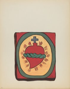 Tafel 50: Heiliges Herz: Aus dem Portfolio "Spanische Kolonialdesigns von New Mexico"