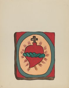 Tafel 50: Heiliges Herz: Aus dem Portfolio "Spanische Kolonialdesigns von New Mexico"