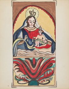 Tafel 7: Unsere Liebe Frau vom Berg Karmel: Aus dem Portfolio "Spanische Kolonialdesigns von New Mexico"