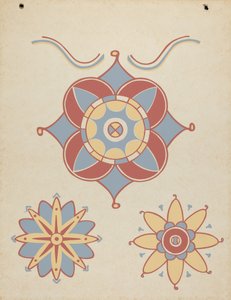 San Juan Capistrano Missionsdeckendekoration aus dem Portfolio "Dekorative Kunst des spanischen Kaliforniens" von American 20th Century