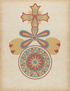 Santa Barbara Missions-Türdesign aus dem Portfolio "Dekorative Kunst des spanischen Kaliforniens" von American 20th Century