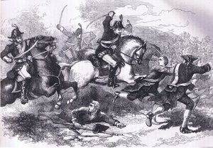 Niederlage der loyalen Rekruten, Illustration aus Cassells Geschichte der Vereinigten Staaten, veröffentlicht von Cassell, Petter & Galpin, ca. 1900 von American English school
