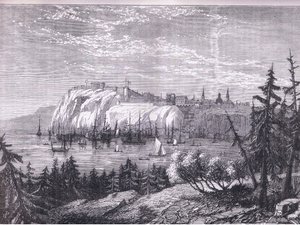 Blick auf Quebec, Illustration aus Cassells Geschichte der Vereinigten Staaten, veröffentlicht von Cassell, Petter & Galpin, ca. 1900