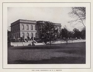 Newport, Rhode Island: The Elms, Residenz von E J Berwin (s/w Foto)