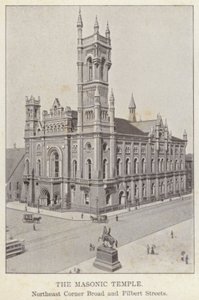 Philadelphia: Der Freimaurertempel, Nordostecke Broad und Filbert Streets von American Photographer (after)