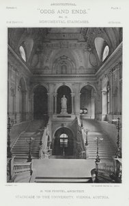Treppenhaus in der Universität, Wien, Österreich von American Photographer (after)