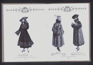 Doppelseite aus Das Theater der Pelzmode von American Photographer (after)