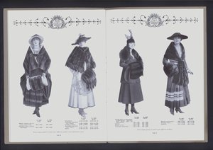 Doppelseitige Ausbreitung aus Das Theater der Pelzmode von American Photographer (after)