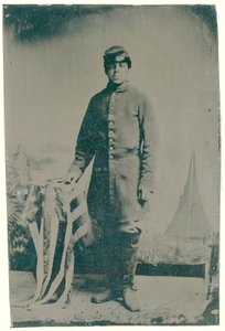 Charles H. Arnum, ein Soldat im 54. Massachusetts Freiwilligen-Infanterieregiment, 1864 (Tintype-Foto) von American Photographer