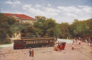 Chicago: Eingang zum Lincoln Park und neues "Pay-As-You-Enter"-Auto von American Photographer