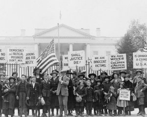 Kinder im Weißen Haus appellieren an den Präsidenten für die Freilassung politischer Gefangener, 1922