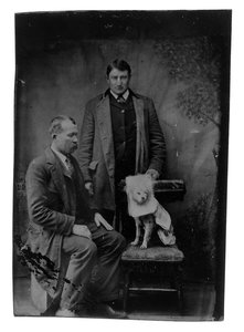 Honus Wagner und Freund, ca. 1898 (Tintype-Foto) von American Photographer
