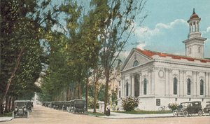 Miami, Florida, ca. 1925: Straßenansicht, zeigt Presbyterianische Kirche von American Photographer