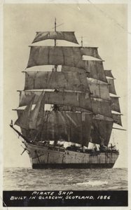 Piratenschiff, gebaut in Glasgow, Schottland, 1886