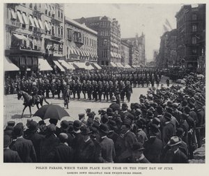 Polizeiparade, die jedes Jahr am ersten Juni stattfindet von American Photographer