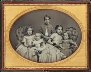Porträt von fünf Kindern, ca. 1850 von American Photographer