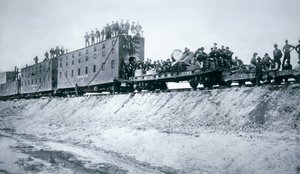 Eisenbahnbau-Crews