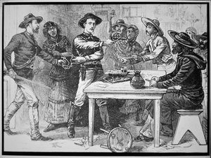 Texas Rangers verhaften einen mexikanischen Gesetzlosen, ca. 1880 von American Photographer