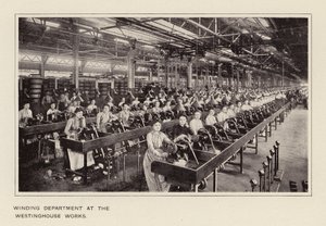 Wickelabteilung bei den Westinghouse-Werken von American Photographer