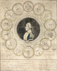 Eine Darstellung der Vereinigten Staaten von Amerika, gedruckt von Amos Doolittle, 1794 von American School