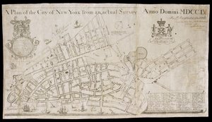 Ein Plan der Stadt New York aus einer tatsächlichen Vermessung von American School