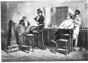 Ein Friseursalon in Richmond, 1861 von American School