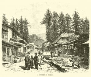 Eine Straße in Nikko von American School