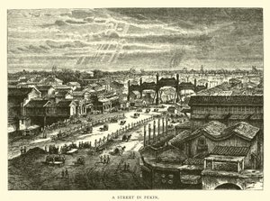 Eine Straße in Peking von American School