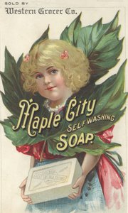Werbung für Maple City Self Washing Soap, ca. 1880 von American School