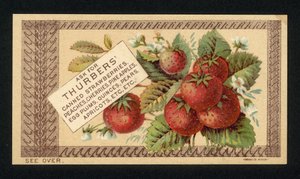 Werbung für Thurbers Dosenobst von American School