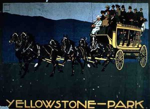 Werbung für den Yellowstone Park