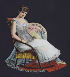 Werbung für die Schilling Korsett Gesellschaft, Detroit, Michigan, USA