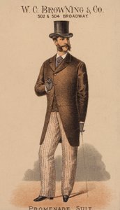 Werbekarte für W C Browning & Co, New York von American School