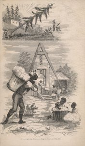Afroamerikaner arbeiten in einer Baumwollfabrik von American School