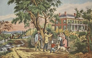 Amerikanisches Landleben - Oktober-Nachmittag, veröffentlicht 1855, Currier & Ives von American School