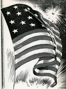 Amerikanische Flagge weht über Fort McHenry von American School