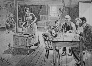 Amerikanische Heimstätte von American School