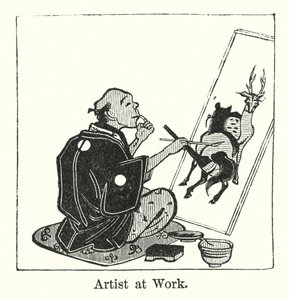 Künstler bei der Arbeit (Gravur) von American School
