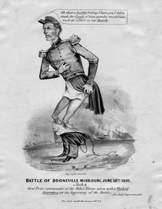 Schlacht von Booneville, Missouri, 18. Juni 1861: eine Skizze von General Price mit schwerem Durchfall zu Beginn der Schlacht