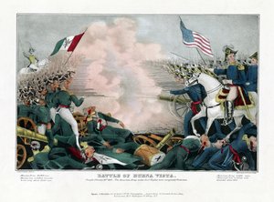 Schlacht von Buena Vista, 23. Februar 1847, die amerikanische Armee unter General Taylor war vollständig siegreich