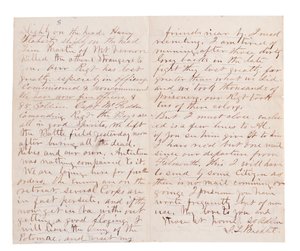 Schlachtbericht von G. L. Brehct von American School