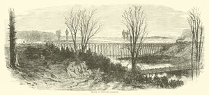 Brücke auf der Militärbahn, März 1865 von American School