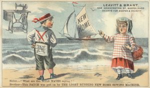Bruder und Schwester am Strand von American School