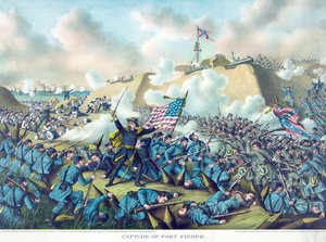 Eroberung von Fort Fisher, veröffentlicht 1890 von American School