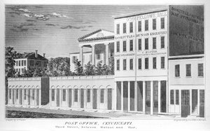 Postamt von Cincinnati, Third Street, 1841 von American School