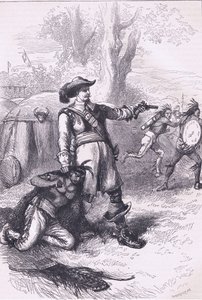 Colonel Atherton und die Indianer 1661, Illustration aus Cassell