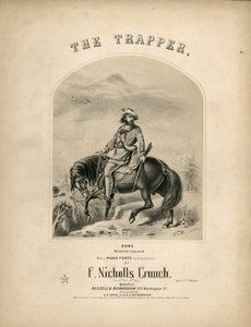 Titelblatt der Partitur für Der Trapper, 1857